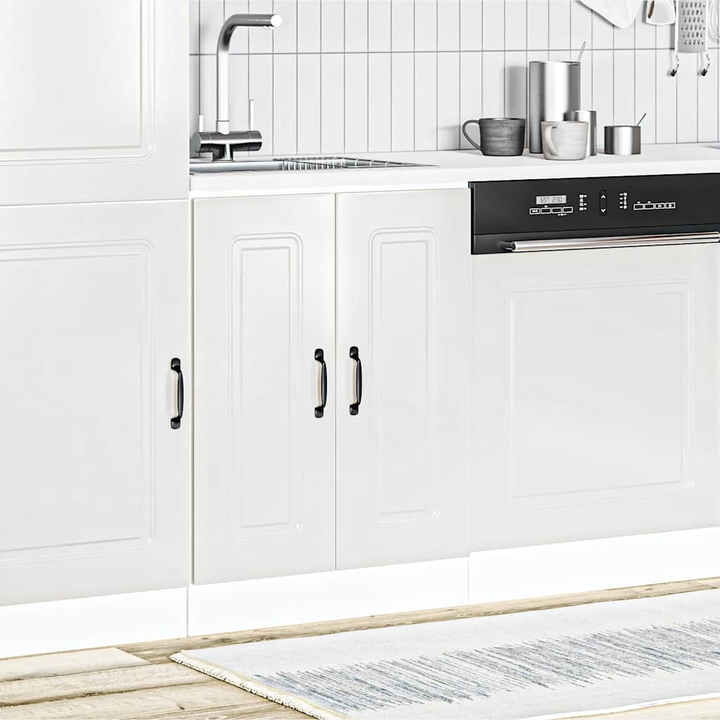 vidaXL Sink Base Cabinet Kalmar High Gloss White 60x46x81.5 cm Engineered Wood