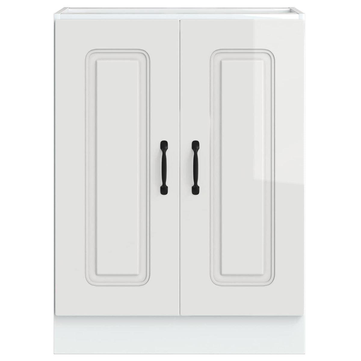 Sink Base Cabinet "Kalmar" High Gloss White 60x46x81.5 cm
