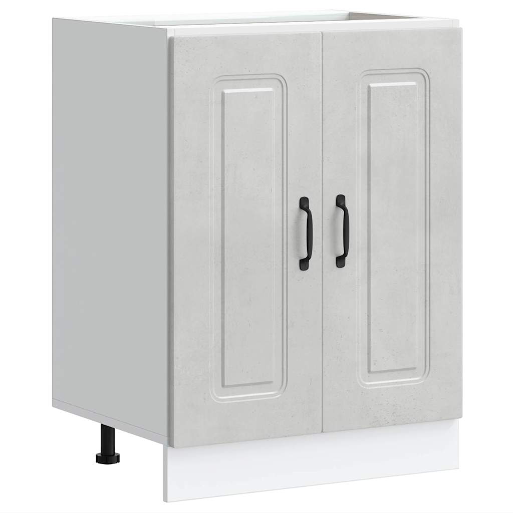 Sink Base Cabinet "Kalmar" Concrete Grey 60x46x81.5 cm