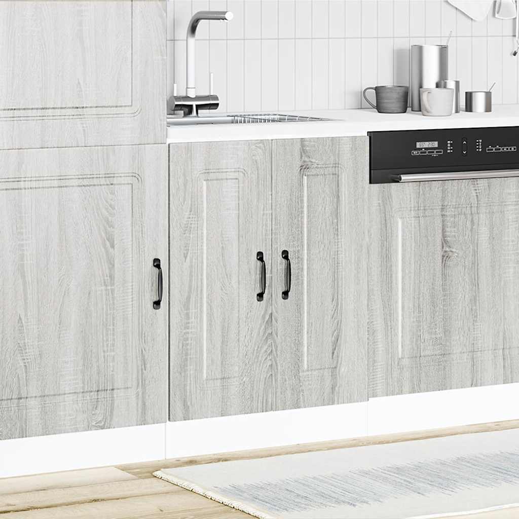 Sink Base Cabinet "Kalmar" Grey Sonoma 60x46x81.5 cm