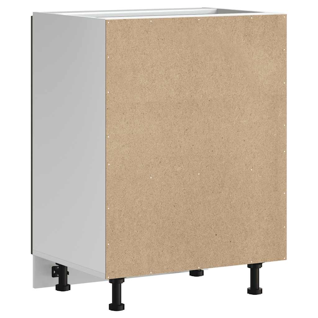 Sink Base Cabinet Kalmar Brown Oak 60x46x81.5 cm Engineered Wood