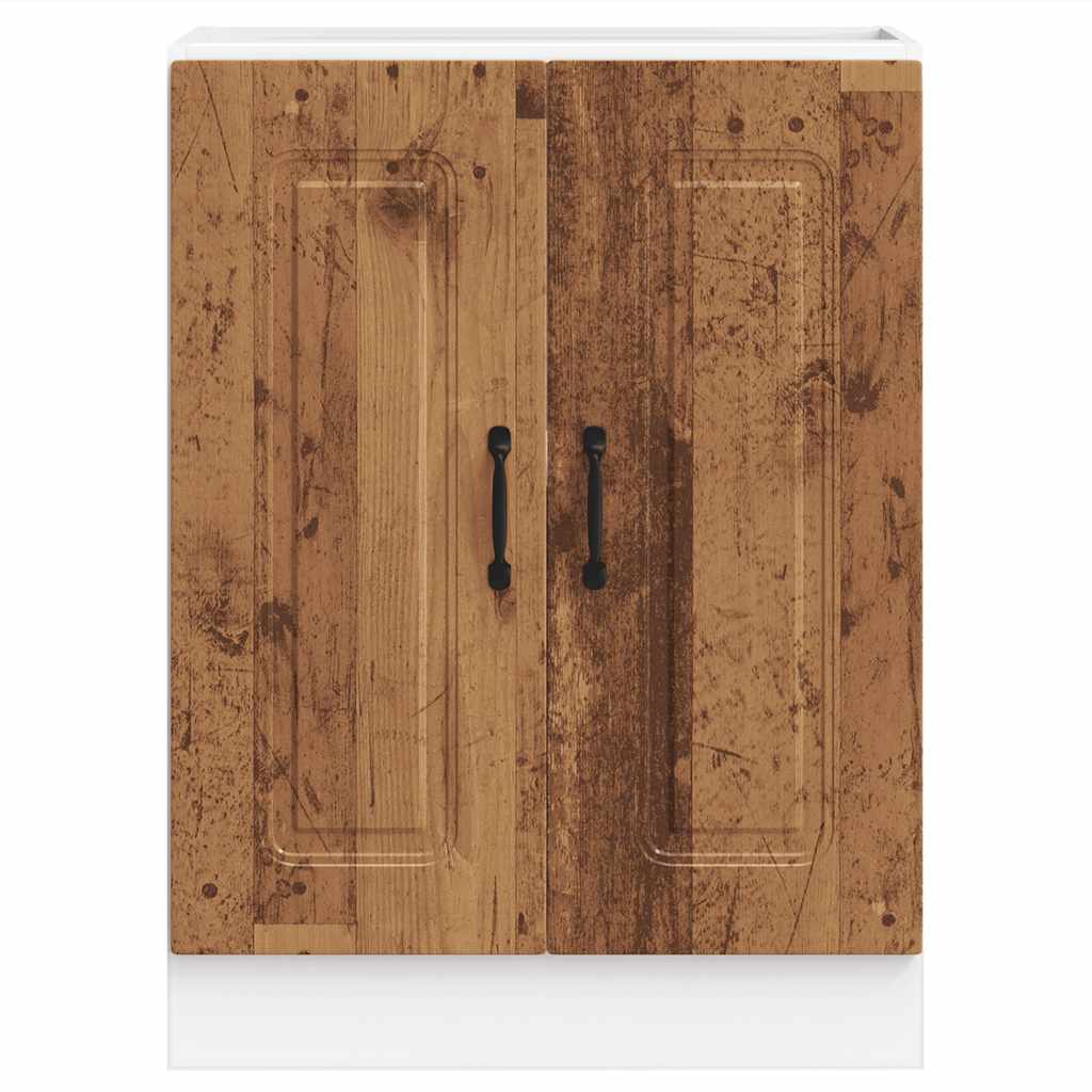 Sink Base Cabinet "Kalmar" Old Wood 60x46x81,5 cm Engineered Wood