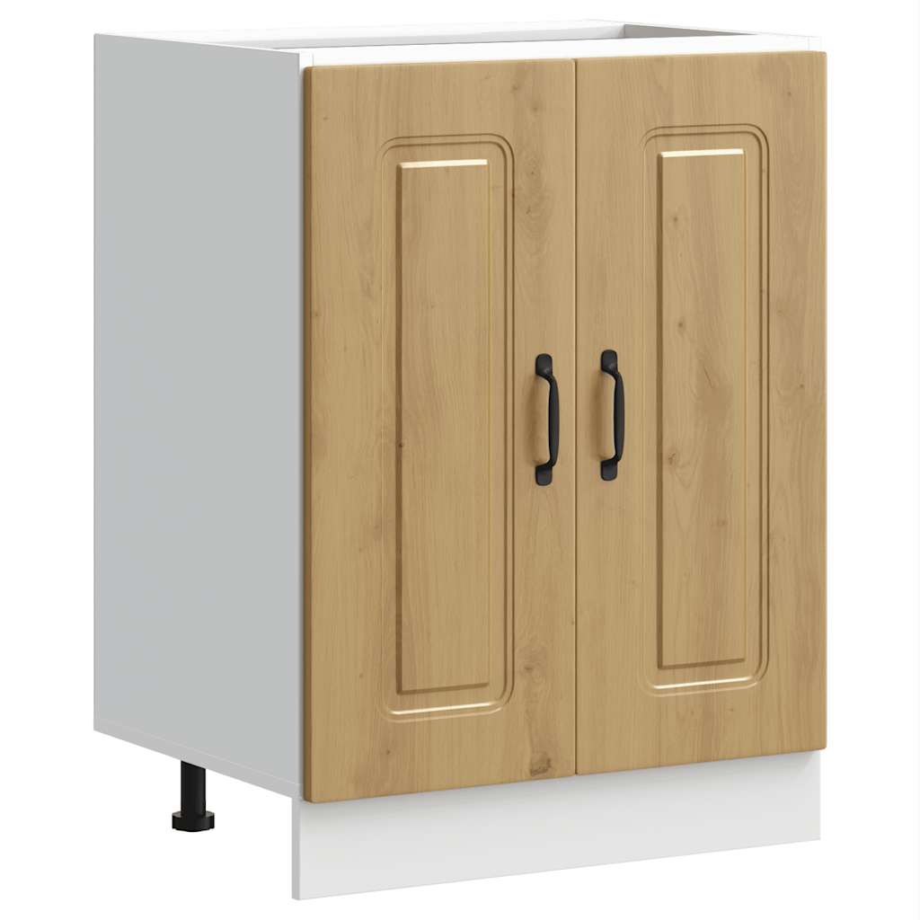 Sink Base Cabinet "Kalmar" Artisan Oak 60x46x81.5 cm