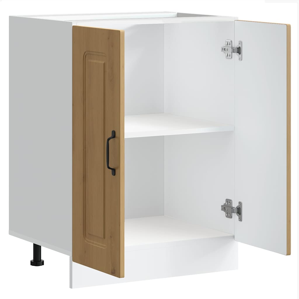 Sink Base Cabinet Kalmar Artisan Oak 60x46x81.5 cm Engineered Wood