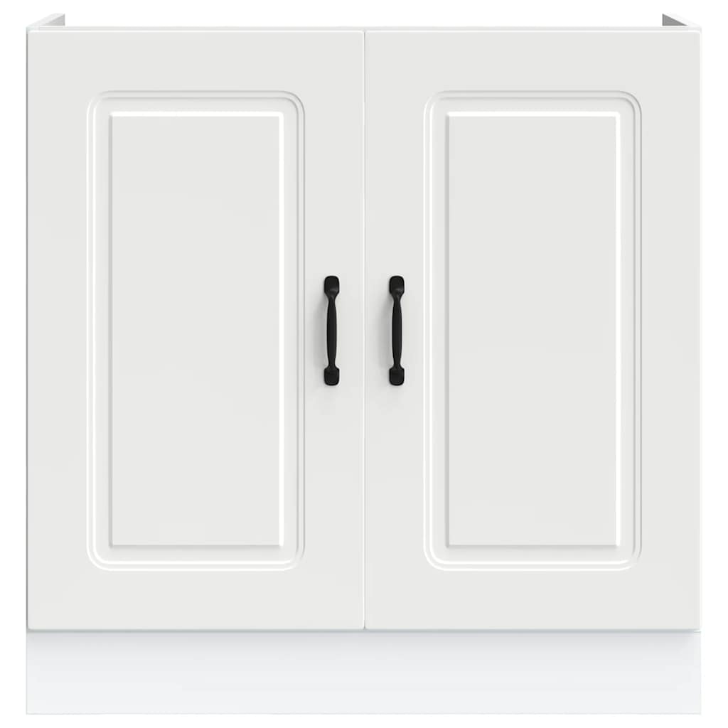 Sink Base Cabinet "Kalmar" White 80x46x81,5 cm Engineered Wood