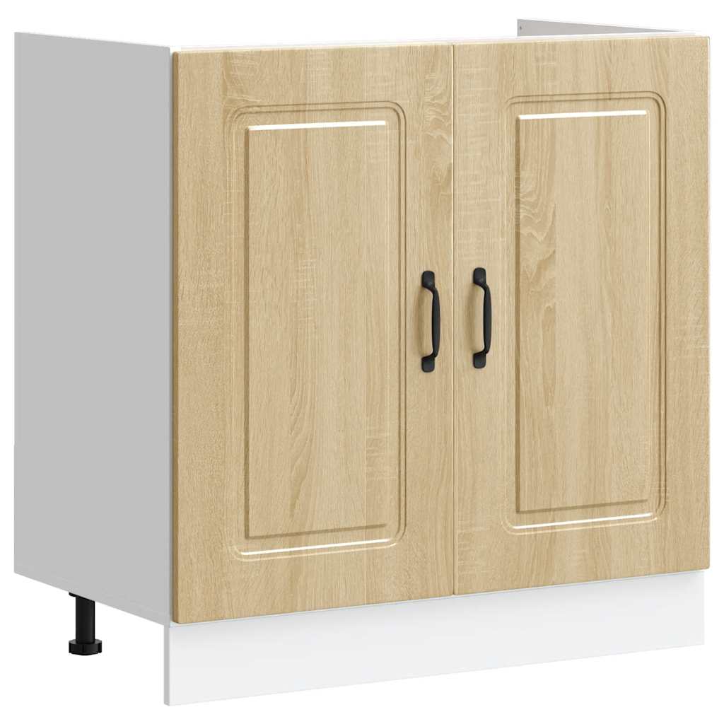 vidaXL Sink Base Cabinet Kalmar Sonoma Oak 80x46x81.5 cm Engineered Wood