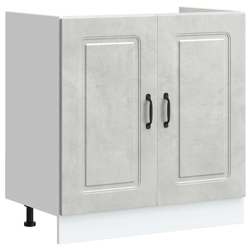 Sink Base Cabinet "Kalmar" Concrete Grey 80x46x81.5 cm