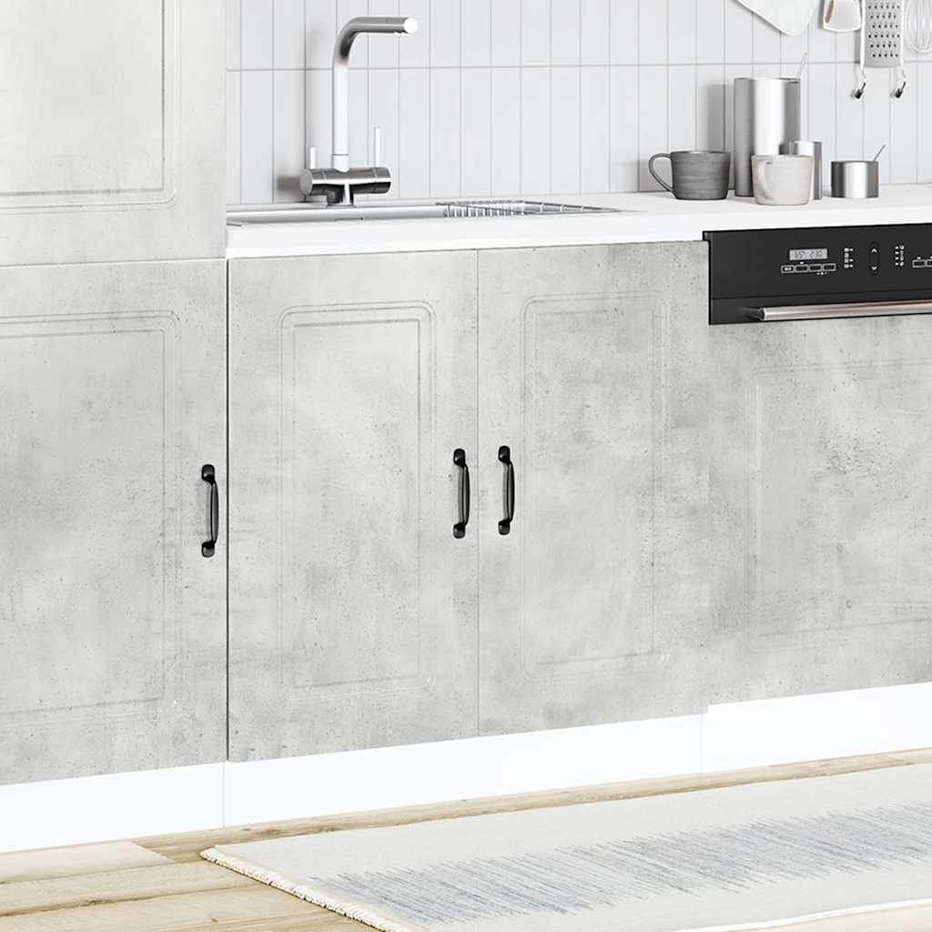 Sink Base Cabinet "Kalmar" Concrete Grey 80x46x81.5 cm