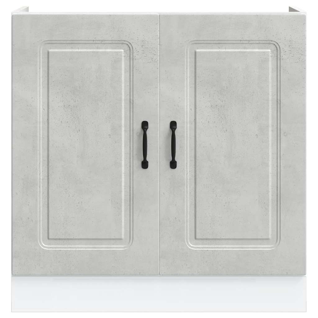 Sink Base Cabinet "Kalmar" Concrete Grey 80x46x81.5 cm