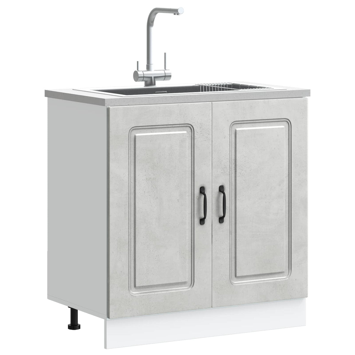 Sink Base Cabinet "Kalmar" Concrete Grey 80x46x81.5 cm