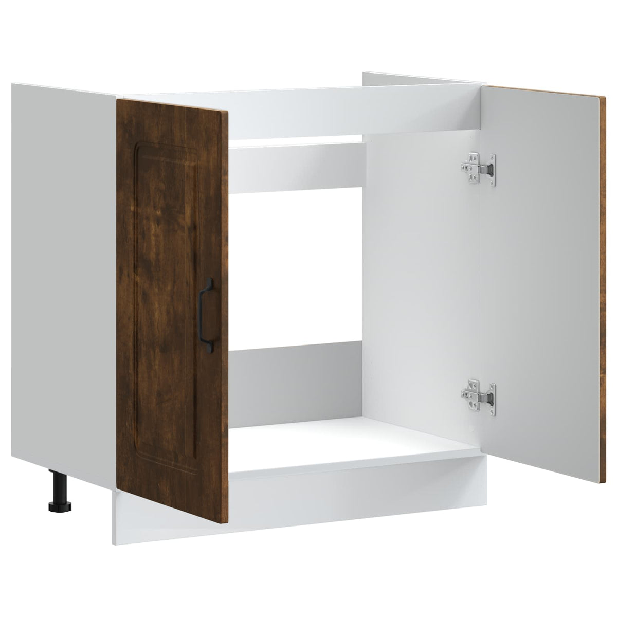 Sink Base Cabinet "Kalmar" Smoked Oak 80x46x81.5 cm