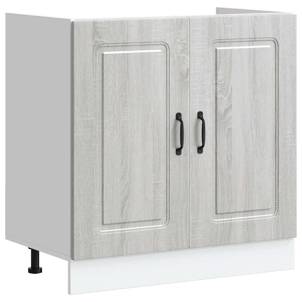 Sink Base Cabinet "Kalmar" Grey Sonoma 80x46x81.5 cm