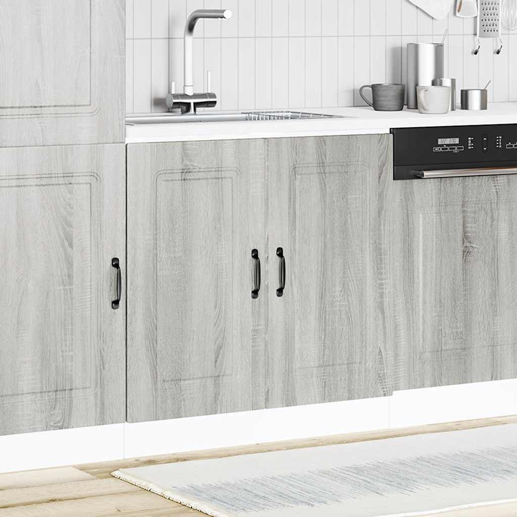 Sink Base Cabinet "Kalmar" Grey Sonoma 80x46x81.5 cm
