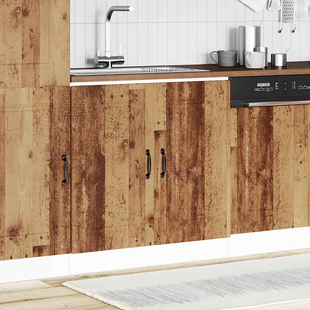Sink Base Cabinet "Kalmar" Old Wood 80x46x81,5 cm Engineered Wood