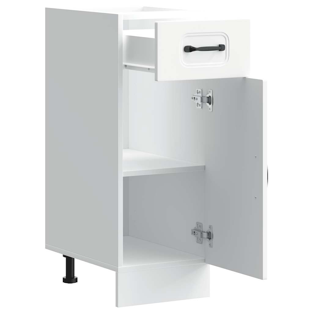 Kitchen Base Cabinet "Kalmar" White Engineered Wood