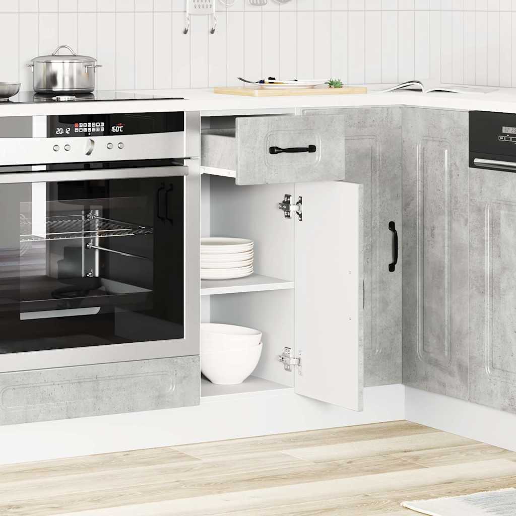 vidaXL Kitchen Base Cabinet Kalmar Concrete Grey Engineered Wood