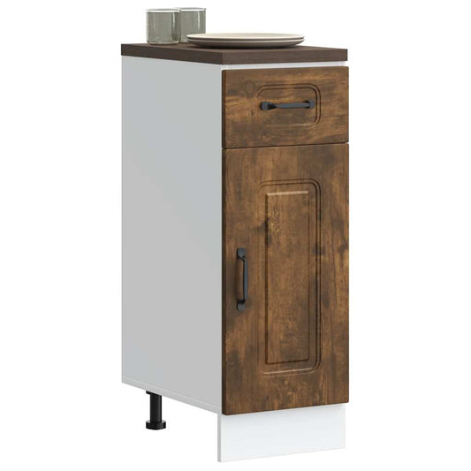 Kitchen Base Cabinet Kalmar Smoked Oak Engineered Wood