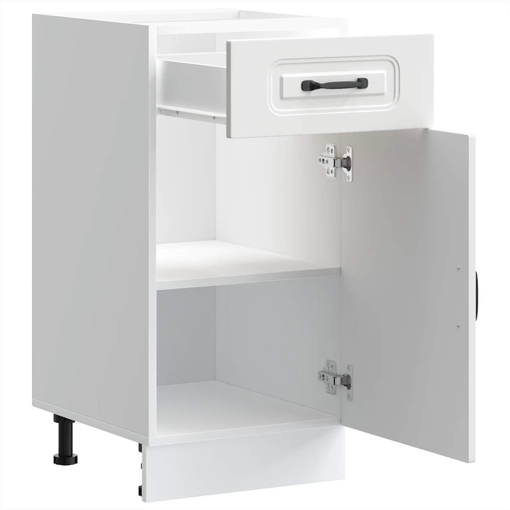 Kitchen Base Cabinet Kalmar White Engineered Wood