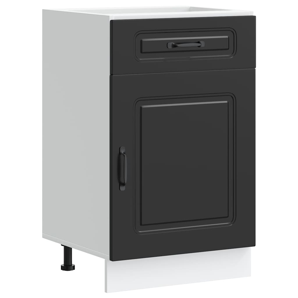 Kitchen Base Cabinet Kalmar Black Engineered Wood