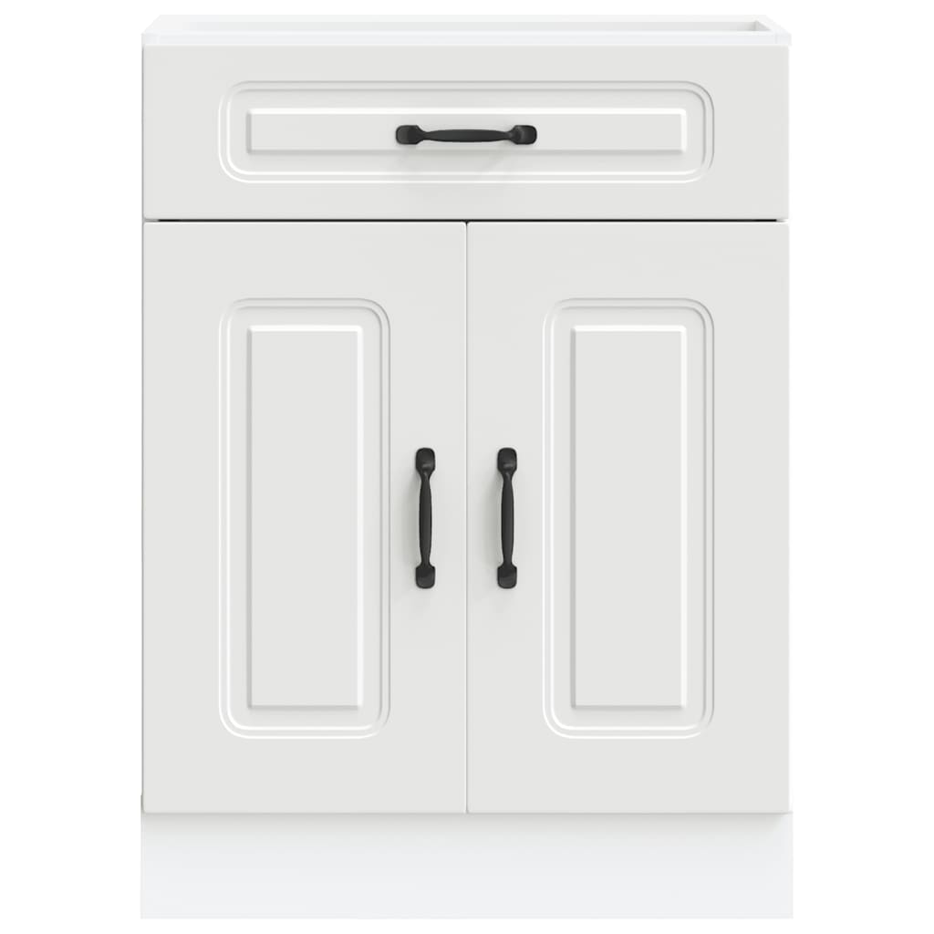 Kitchen Base Cabinet "Kalmar" White Engineered Wood