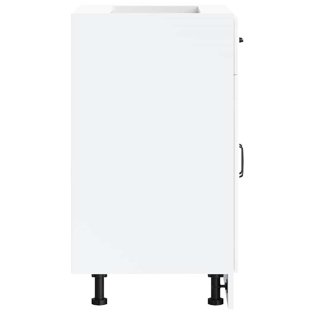 Kitchen Base Cabinet Kalmar White Engineered Wood