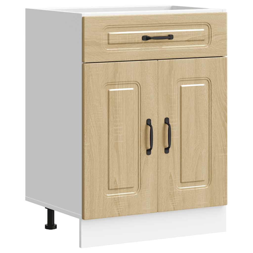 Kitchen Base Cabinet "Kalmar" Sonoma Oak Engineered Wood