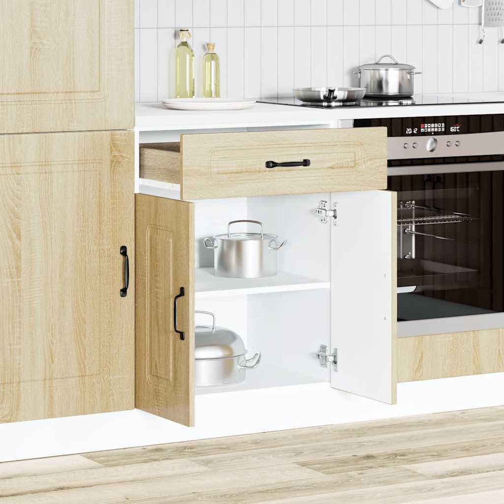 Kitchen Base Cabinet "Kalmar" Sonoma Oak Engineered Wood
