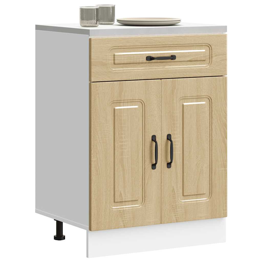 Kitchen Base Cabinet "Kalmar" Sonoma Oak Engineered Wood