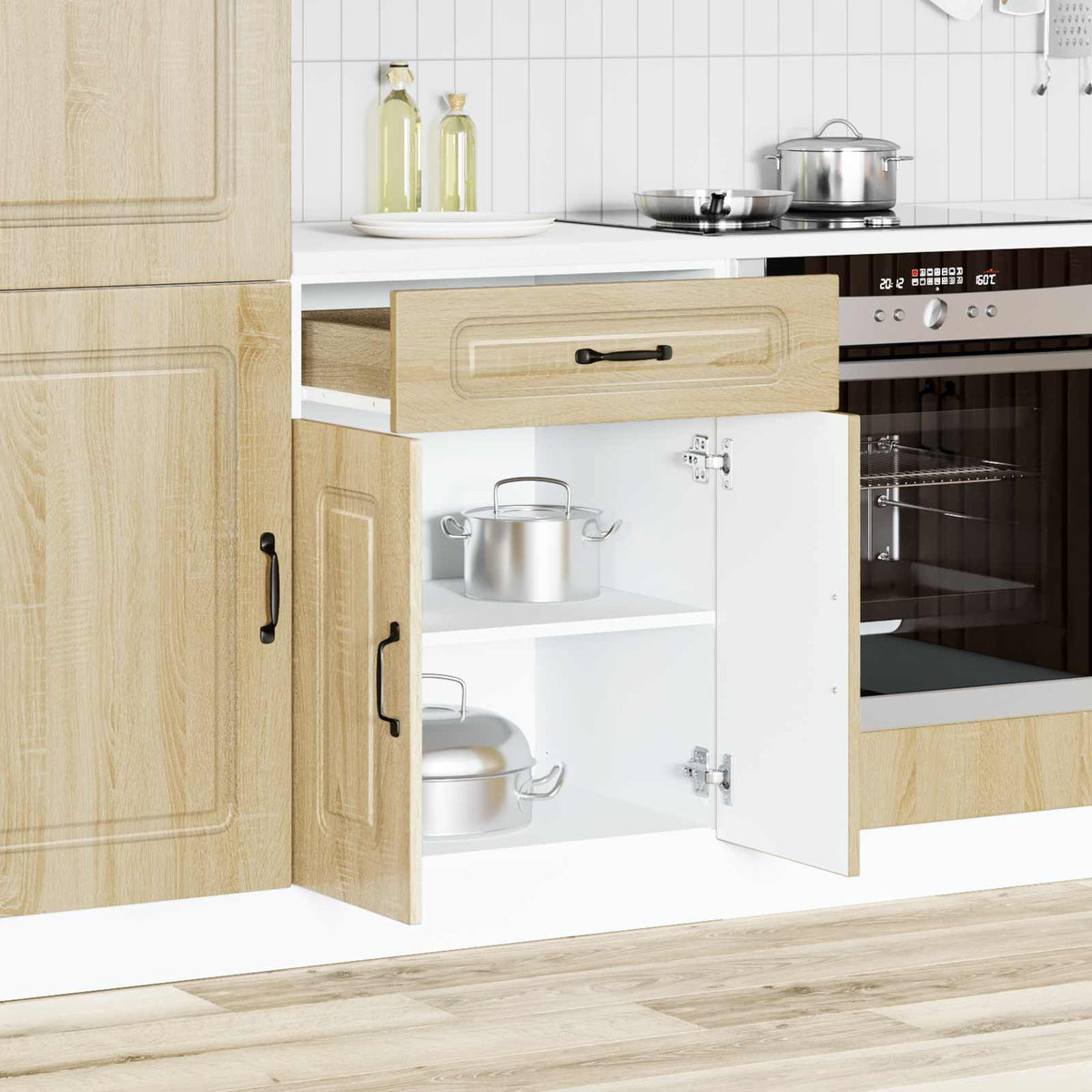 Kitchen Base Cabinet "Kalmar" Sonoma Oak Engineered Wood