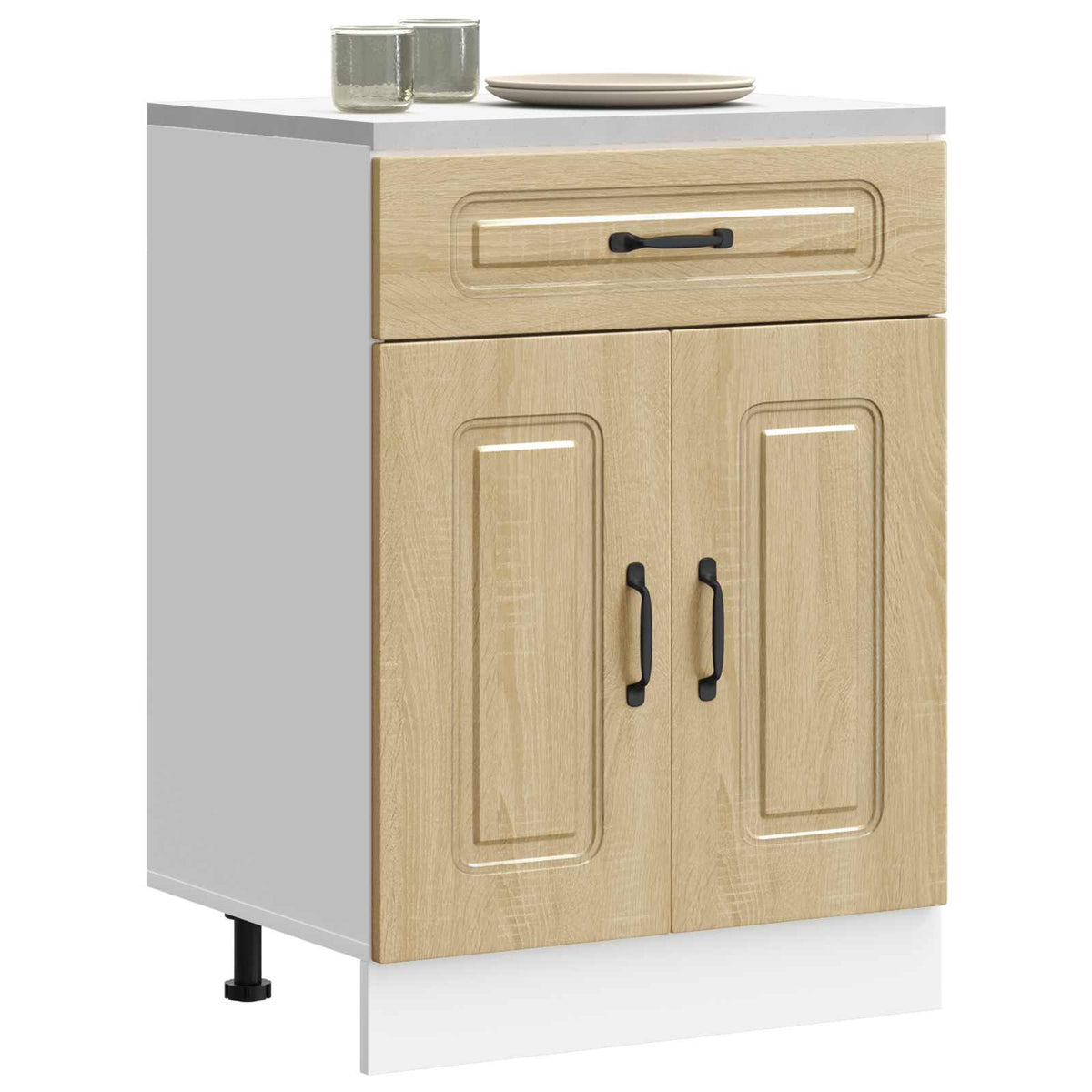Kitchen Base Cabinet "Kalmar" Sonoma Oak Engineered Wood