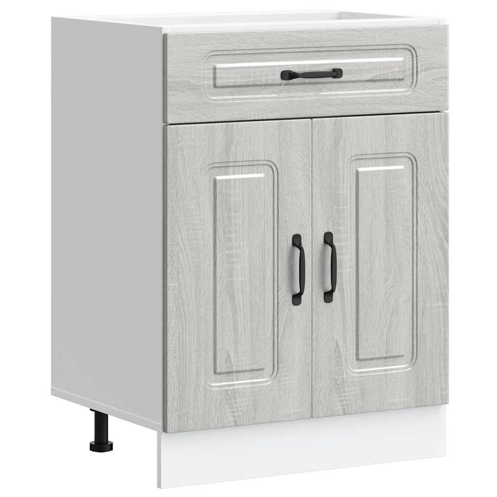 Kitchen Base Cabinet "Kalmar" Grey Sonoma Engineered Wood
