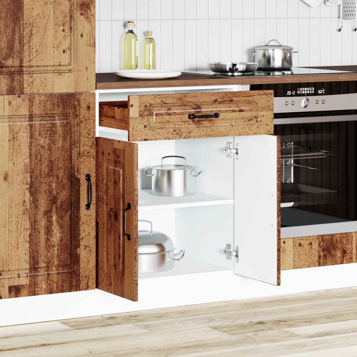 Kitchen Base Cabinet "Kalmar" Old Wood Engineered Wood