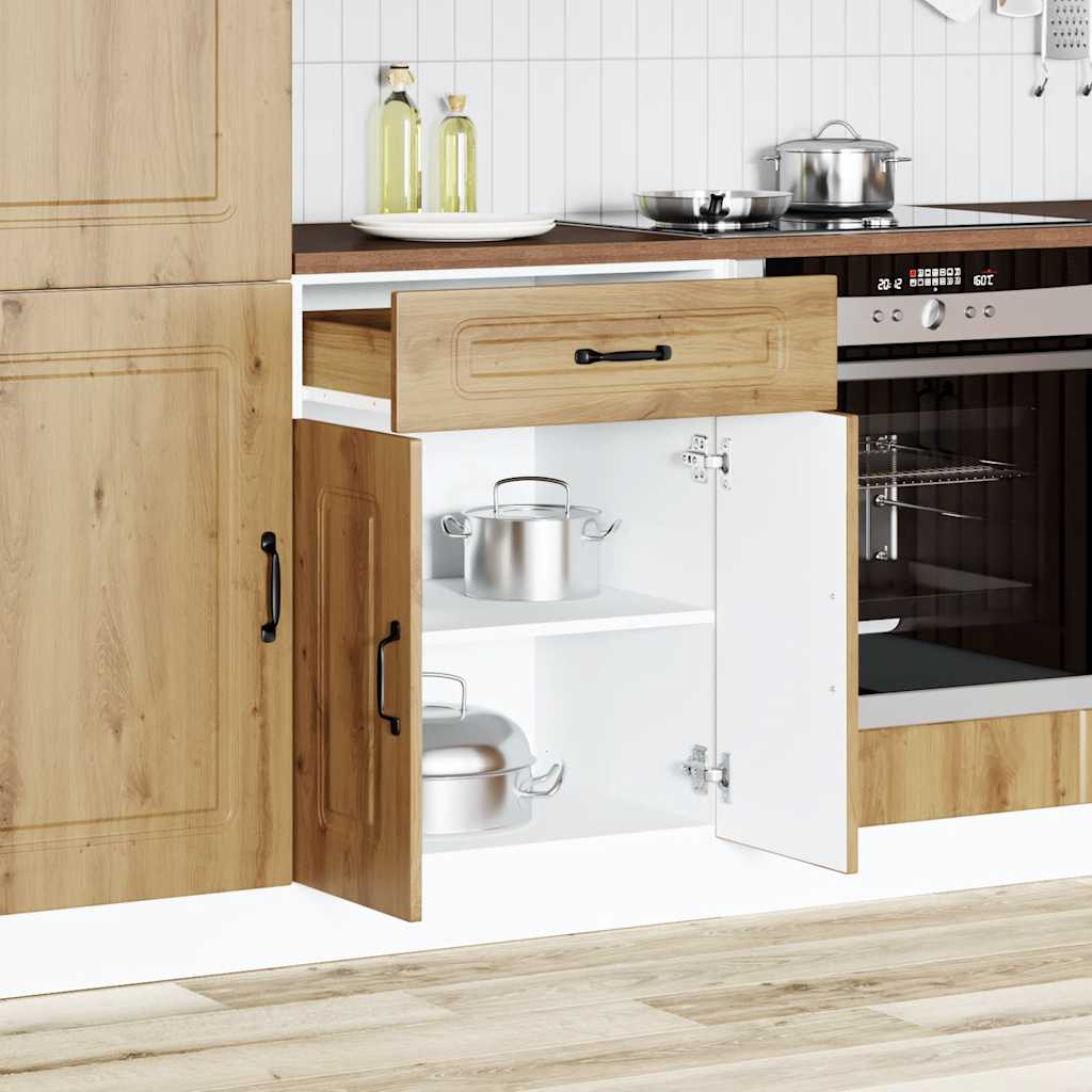 Kitchen Base Cabinet "Kalmar" Artisan Oak Engineered Wood