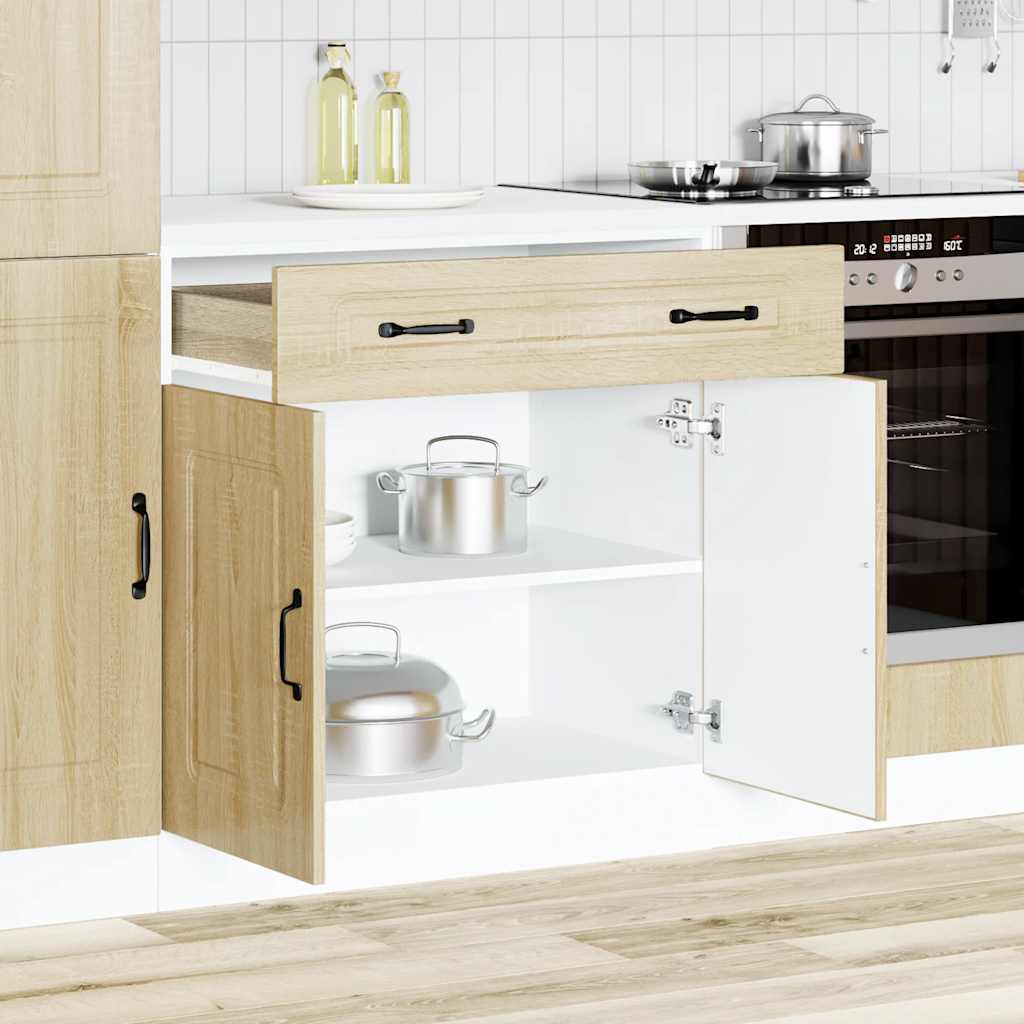 Kitchen Base Cabinet "Kalmar" Sonoma Oak Engineered Wood