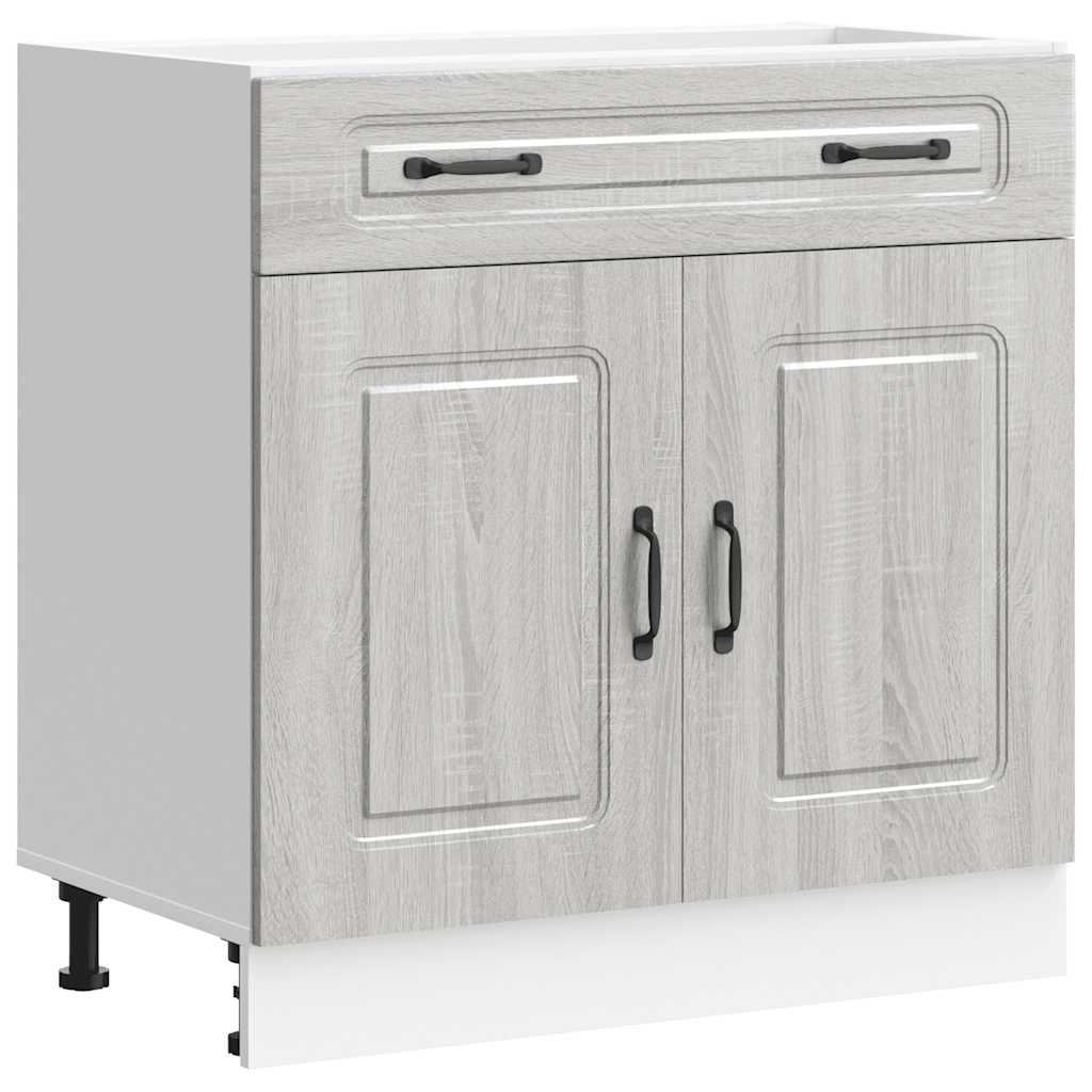 Kitchen Base Cabinet "Kalmar" Grey Sonoma Engineered Wood