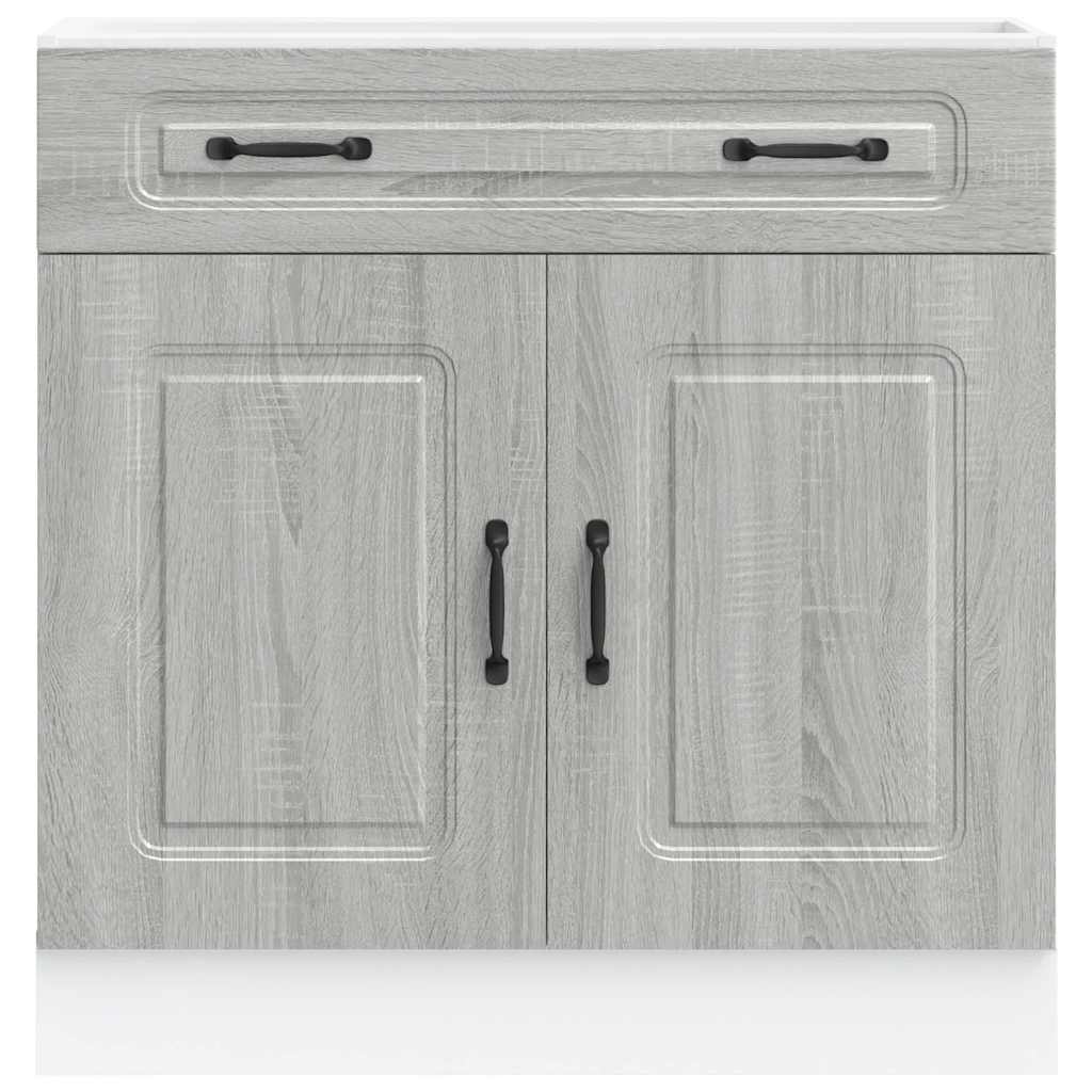 Kitchen Base Cabinet "Kalmar" Grey Sonoma Engineered Wood