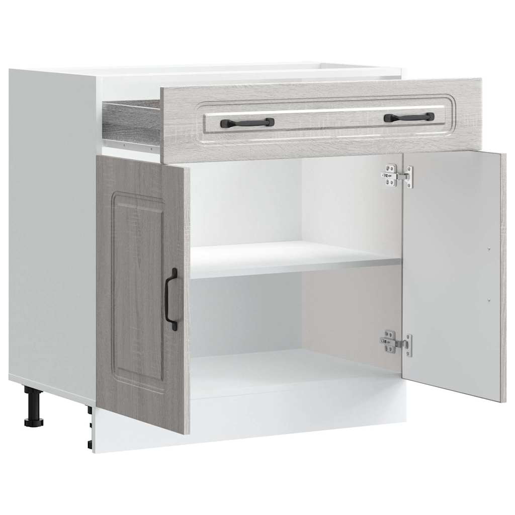 Kitchen Base Cabinet "Kalmar" Grey Sonoma Engineered Wood