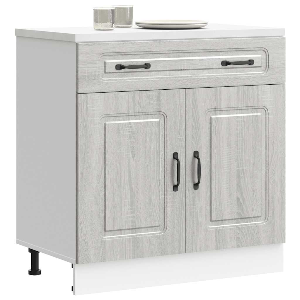 Kitchen Base Cabinet "Kalmar" Grey Sonoma Engineered Wood