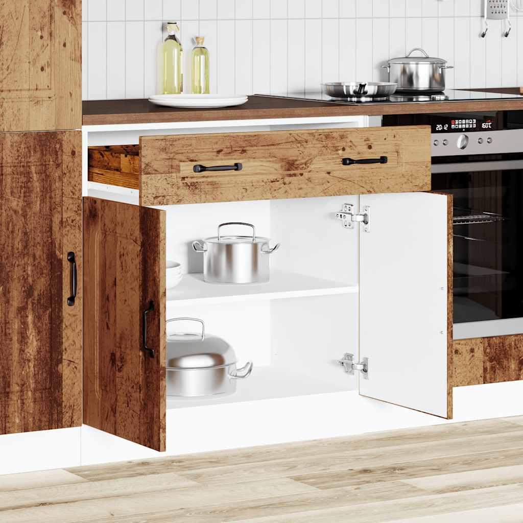 Kitchen Base Cabinet "Kalmar" Old Wood Engineered Wood