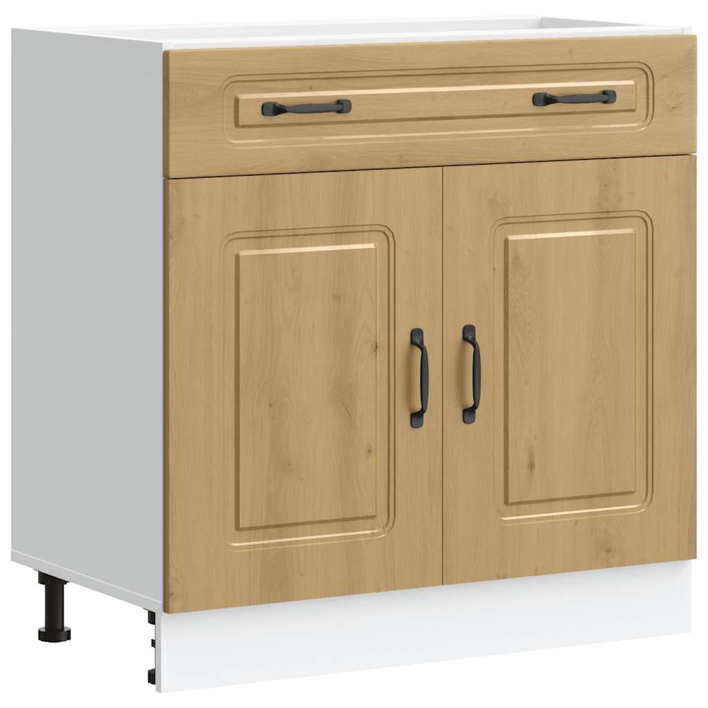 Kitchen Base Cabinet "Kalmar" Artisan Oak Engineered Wood