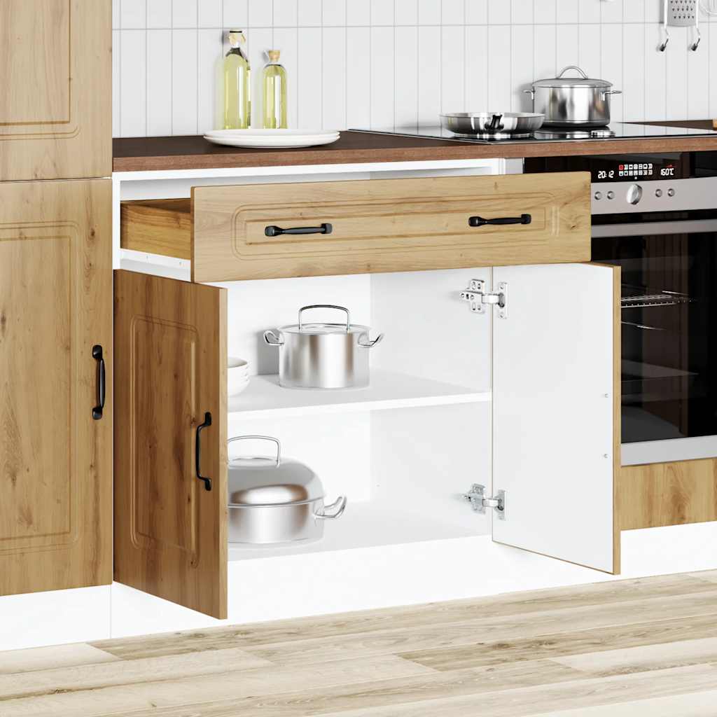 Kitchen Base Cabinet "Kalmar" Artisan Oak Engineered Wood