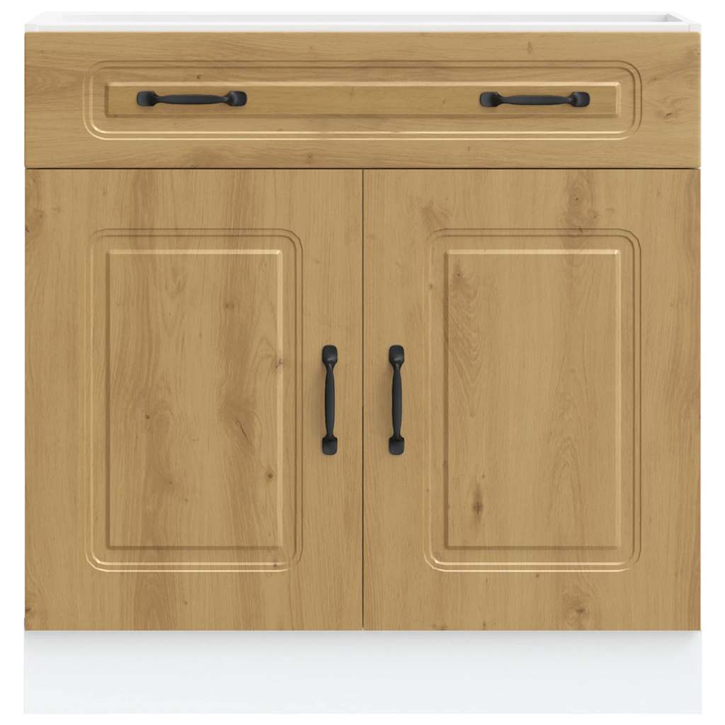 Kitchen Base Cabinet "Kalmar" Artisan Oak Engineered Wood