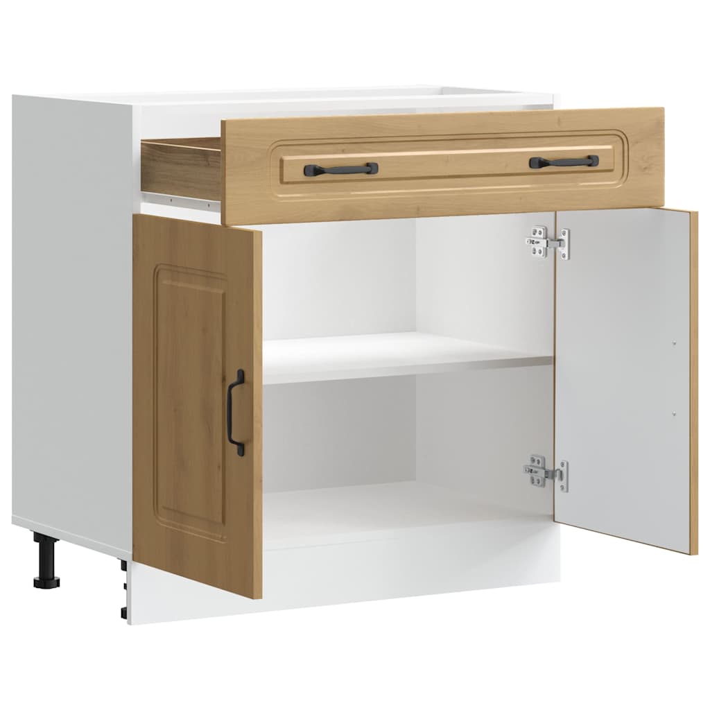 Kitchen Base Cabinet "Kalmar" Artisan Oak Engineered Wood