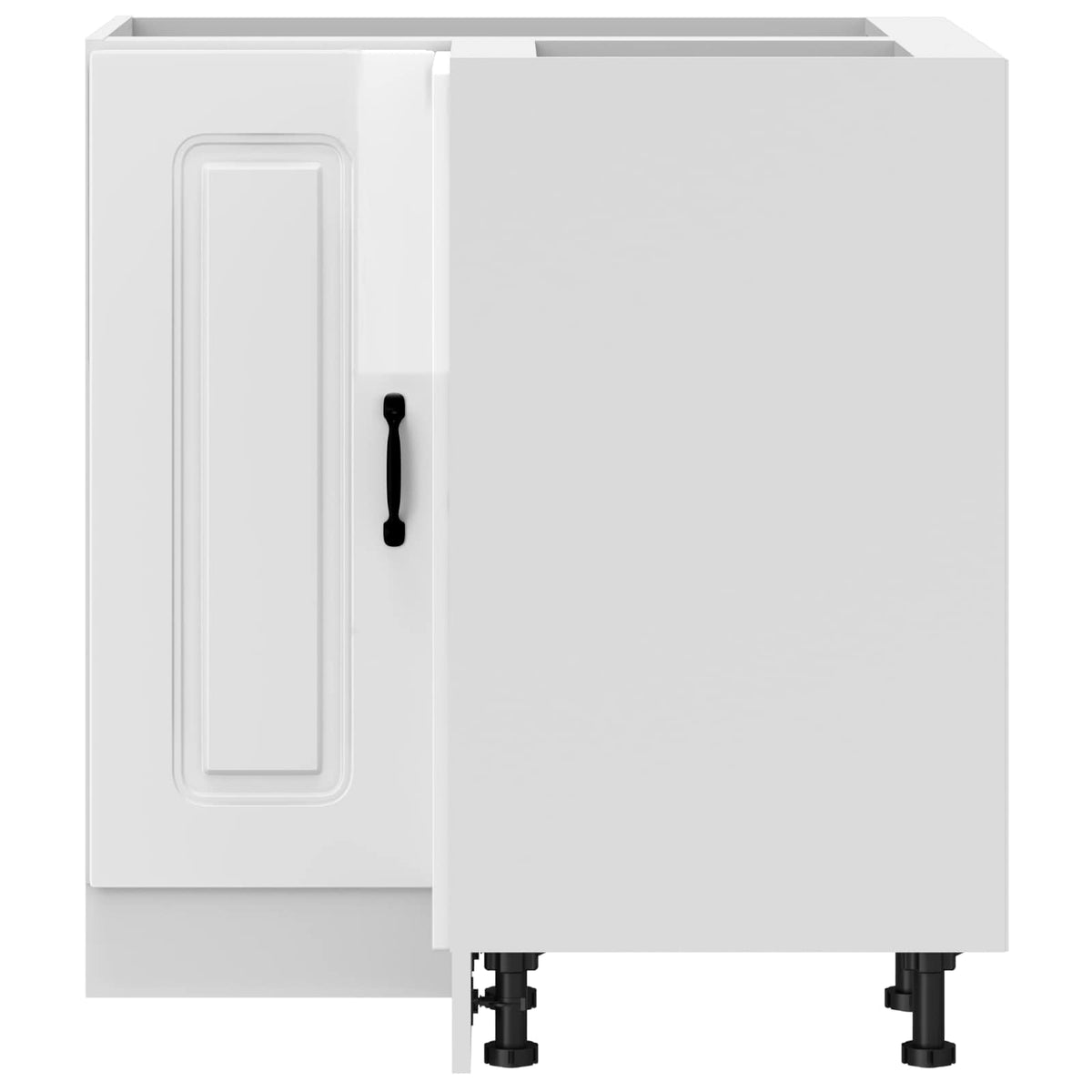 Kitchen Corner Base Cabinet "Kalmar" High Gloss White