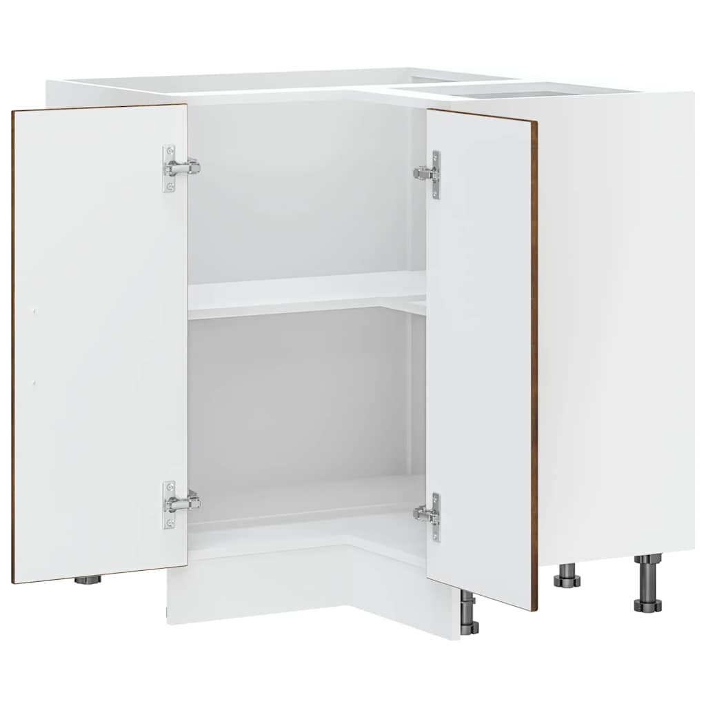 Kitchen Corner Base Cabinet "Kalmar" Smoked Oak Engineered Wood