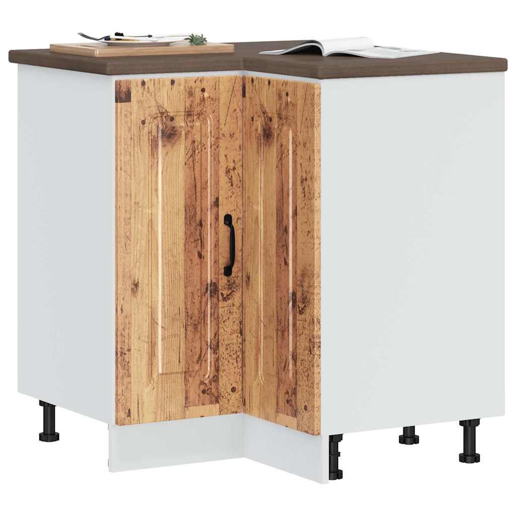 Kitchen Corner Base Cabinet "Kalmar" Old Wood Engineered Wood