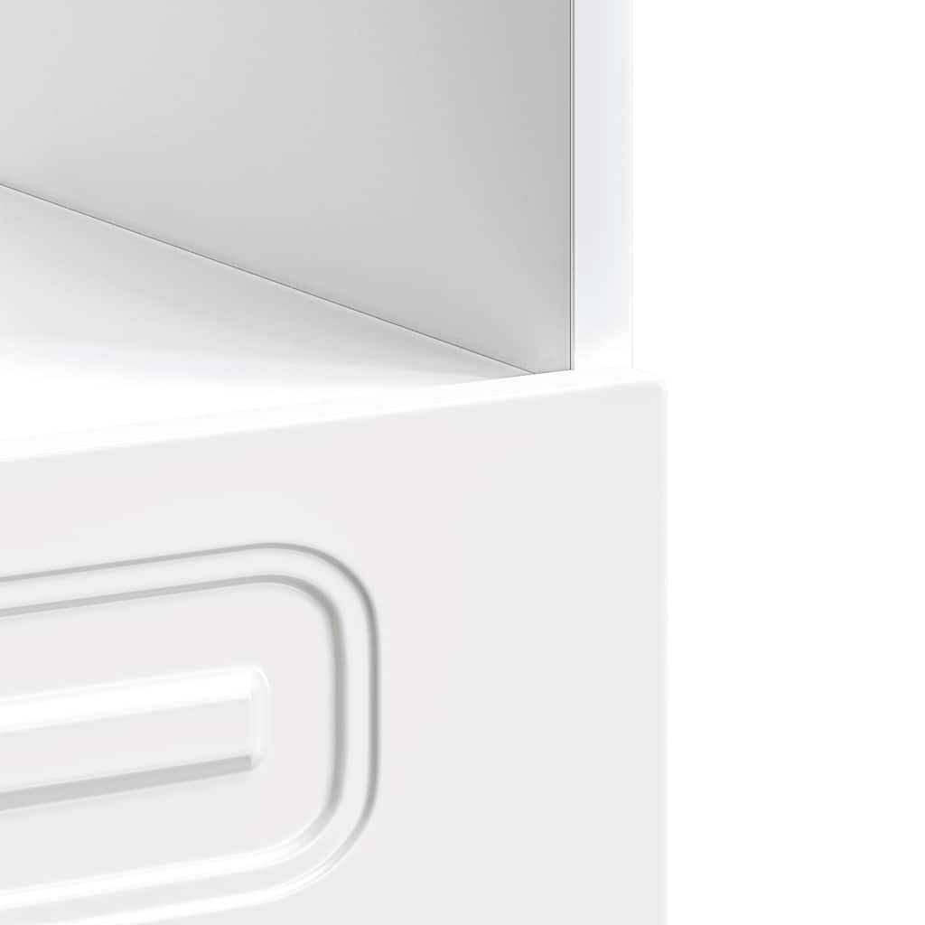 Oven Cabinet "Kalmar" High Gloss White Engineered Wood