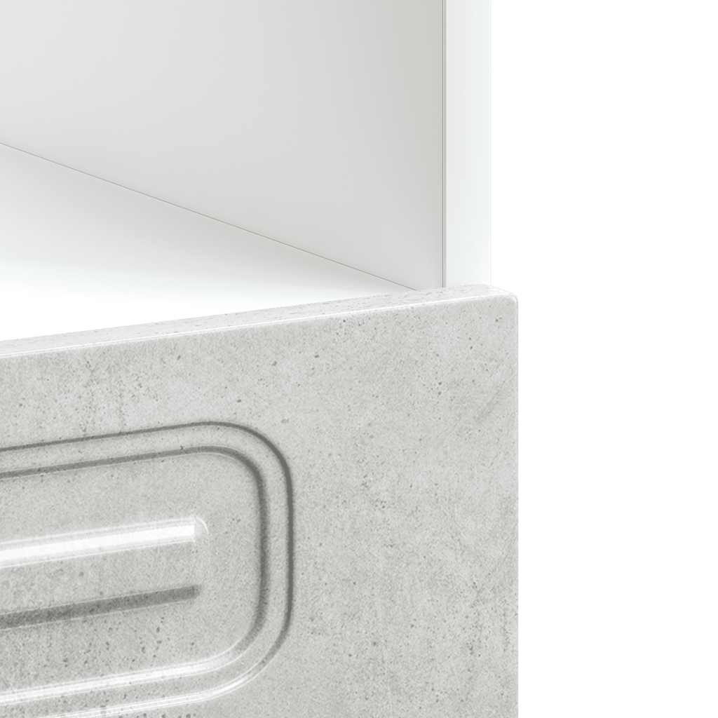 Oven Cabinet "Kalmar" Concrete Grey Engineered Wood