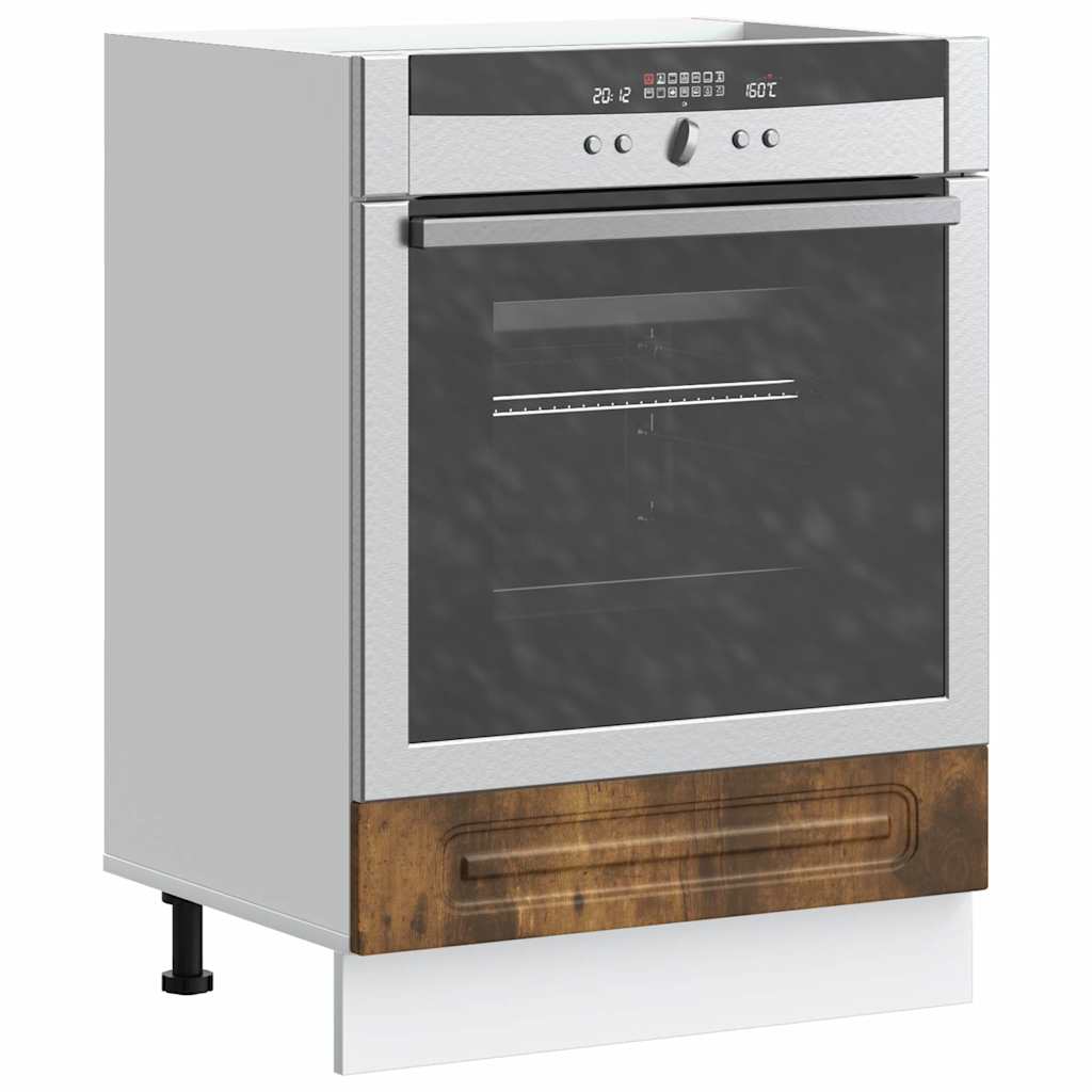 Oven Cabinet "Kalmar" Smoked Oak Engineered Wood