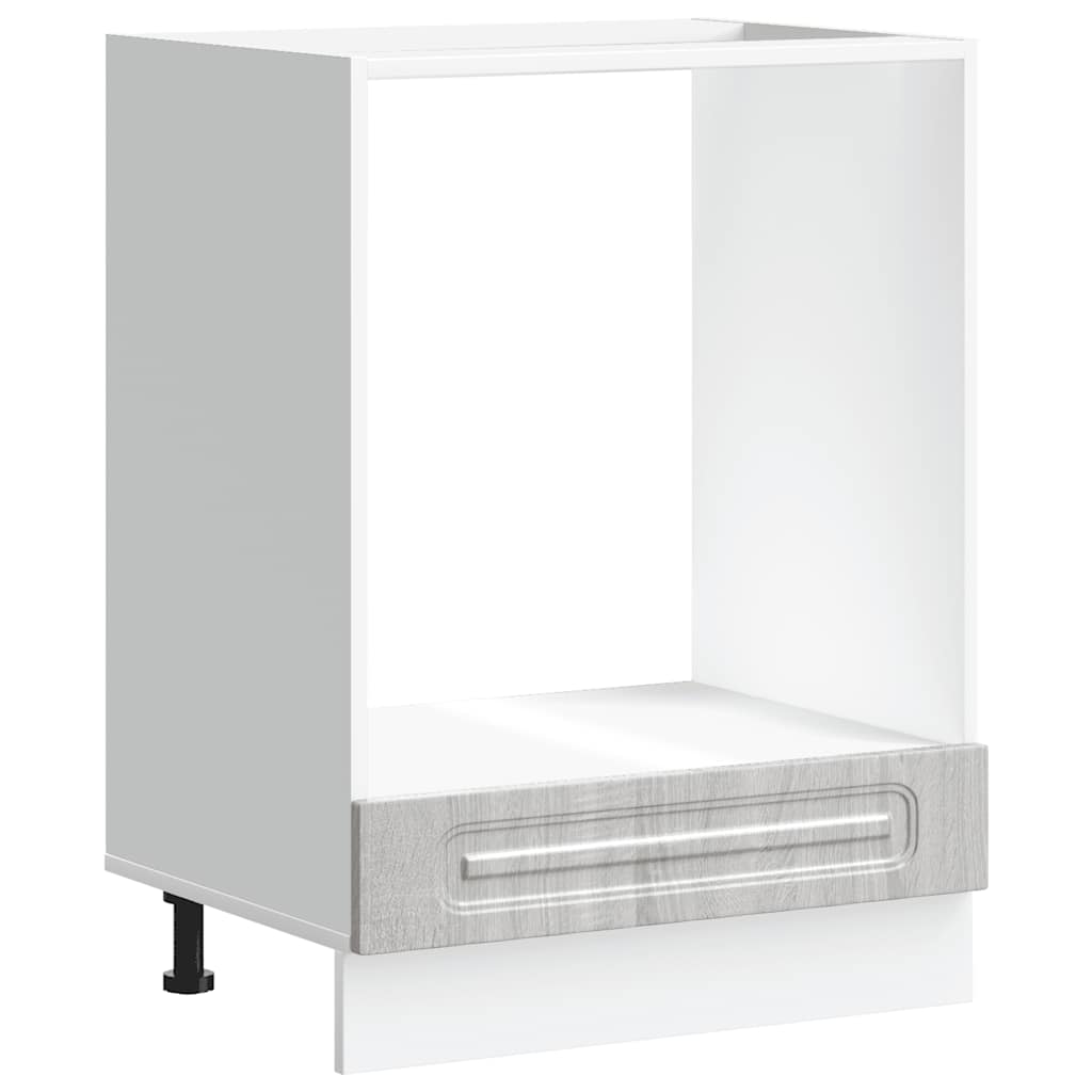 Oven Cabinet "Kalmar" Grey Sonoma Engineered Wood